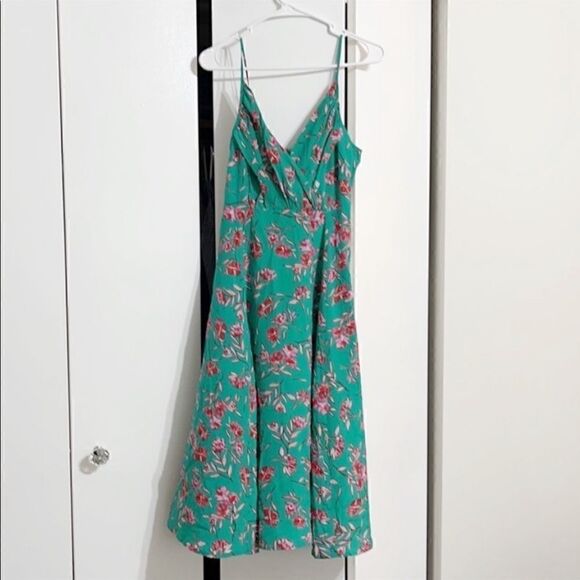Yumi Kim Vienna Silk Dandelion Emerald Dress Size 6P - Picture 5 of 9